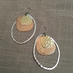 Beautiful Silver/Copper/Gold Silpada earrings